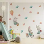 Bicikliző Nyuszi Falmatrica - Image 3