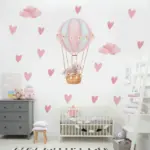 Szíves Hőlégballon Falmatrica