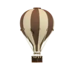Hőlégballon dekoráció, barna