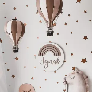 Hőlégballon dekoráció, barna