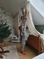 Hőlégballon dekoráció, barna