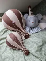 Hőlégballon dekoráció, barna