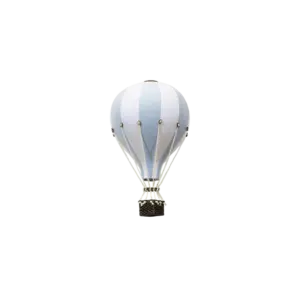 Hőlégballon dekoráció, halvány kék