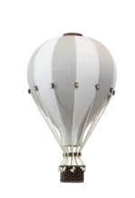 Hőlégballon dekoráció, halvány szürke