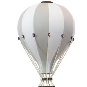 Hőlégballon dekoráció, halvány szürke