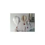 Hőlégballon dekoráció, halvány szürke