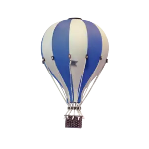 Hőlégballon dekoráció, kék