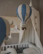 Hőlégballon dekoráció, kék