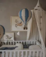 Hőlégballon dekoráció, kék