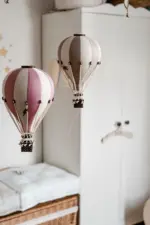 Hőlégballon dekoráció, rózsaszín