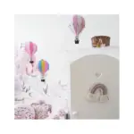 Hőlégballon dekoráció, rózsaszín
