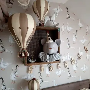 Hőlégballon dekoráció XXL, bézs