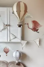 Hőlégballon dekoráció XXL, bézs