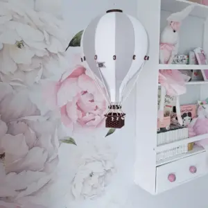 Hőlégballon dekoráció XXL, halvány szürke