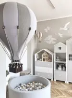 Hőlégballon dekoráció XXL, halvány szürke