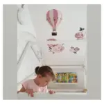 Hőlégballon dekoráció XXL, rózsaszín